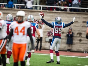 Duron Carter (89) during the first half of the semifinal match of the CFL East Division playoffs on Sunday, November 16, 2014. (Johany Jutras/QMI Agency)