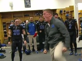 Chris Hoover lost his mind during a pump up speech for the Duke Blue Devils. (Vine screengrab)