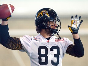 Hamilton Tiger-Cats slotback Andy Fantuz of Chatham. (DAVE ABEL/Toronto Sun)