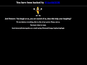 The city of Ottawa website -- ottawa.ca -- was hacked just after 6 p.m. Friday. Users found a black screen with a dancing yellow banana and a message directed to an Ottawa police officer.
Screengrab photo
OTTAWA SUN/QMI AGENCY