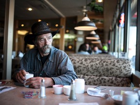 Leaving with less than five dollars in his pocket, and using the alias  "Alberta Outlaw," he left his home in Smoky River, Alta., to raise awareness for mental health issues. On Friday afternoon, he arrived at the Ritz Motor Inn in Whitecourt, tied up his horse and went inside for a bite to eat and a hot drink.
"I'm riding for mental illness," he said. "It's an epidemic across the land and no one wants to talk about it. I'm trying to lift that stigma so people will talk and maybe we can save some lives."
Suffering himself from mental illness, the 60-year-old man speaks from personal experience.
"I suffer with it really bad, but I've survived," he said. "The more funding I get, the further I'll ride. I suffer from depression, anxiety, and bipolar disorder."
Riding on his horse named Drifter, he set out with the hopes of reaching Nashville, Tenn.
"Today was the first day I got a room and had a really nice sleep," he said. "I was born and raised county, I'm exactly what you see."
During the interview, a lady came up and told him that she left some hay for his horse and gave him a bag of gloves and hats.
"I talked to a lady here who suffered from depression," he said. "It's costing our government billions of dollars in one way or another and thousands of people are taking their own lives because of the pain and suffering."

Christopher King | Whitecourt Star