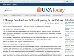 Screengrab from the University of Virginia's website.