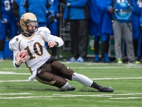 Jordan Yantz is one of the key Manitoba Bisons who played their final CIS game in Saturday's Uteck Bowl loss at Montreal (JOEL LEMAY/QMI Agency)