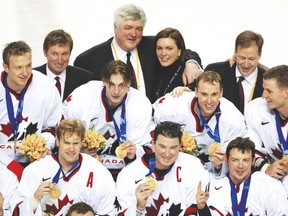 Pat Quinn led Team Canada to gold at the Salt Lake Olympics. (Reuters file)