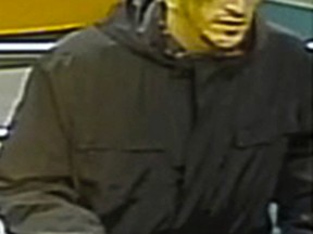 Toronto Police released this photo of a man suspected of robbing a bank near Bathurst St. and Lawrence Ave. W. (Toronto Police photo)