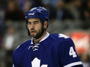 The Toronto Maple Leafs will be without the injured Roman Polak when they face the Pittsburgh Penguins on Nov. 26, 2014. (CRAIG ROBERTSON/Toronto Sun files)