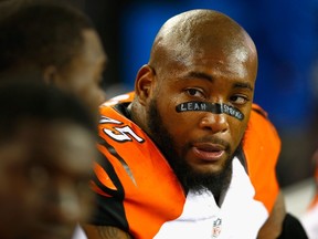 Devon Still of the Cincinnati Bengals looks on during the fourth quarter against the New England Patriots at Gillette Stadium on October 5, 2014. (Jared Wickerham/Getty Images/AFP)