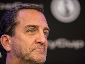 Hamilton Tiger Cats' head coach Kent Austin answers questions during the coach's news conference at the CFL's 102nd Grey Cup Festival in Vancouver, B.C. on Wednesday November 26, 2014. (Carmine Marinelli/QMI Agency)