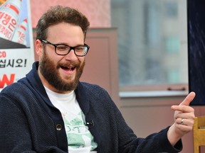 Seth Rogen visits POPSUGAR studios to promote his new movie "The Interview" on November 18, 2014 in San Francisco, California. (Steve Jennings/Getty Images for POPSUGAR/AFP)