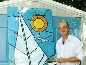 Paul Carroll, former Seaforth resident and artist, is just one of the many artisans featured in the Art Unhinged Project. His door was designed to recreate a special piece of stained glass with a nautical theme.
