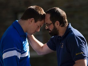 Mark Ruffalo and Channing Tatum in a scene from Foxcatcher. (Handout)