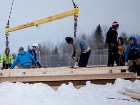 Construction workers begin work on the foundation for the new ski hill lodge in Whitecourt, Alta. on Thursday, Nov. 20, 2014.
Adam Dietrich | Whitecourt Star
