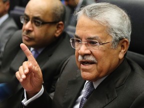 Saudi Arabia's Oil Minister Ali al-Naimi talks to journalists before a meeting of OPEC oil ministers at OPEC's headquarters in Vienna November 27, 2014. (REUTERS)