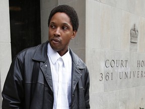 After spending more than 12 years in prison for a murder he has always denied, Leighton Hay walks out of 361 University courthouse after the Crown withdrew charges against him. (CRAIG ROBERTSON/Toronto Sun)