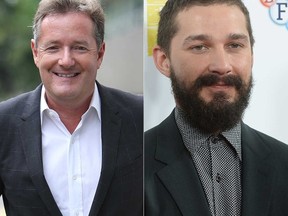 Piers Morgan and Shia LaBeouf (WENN.COM)