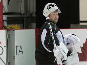 Martin Brodeur skated with his son Anthony's team, the Gatineau Olympiques, in October. (Tony Caldwell, QMI Agency)