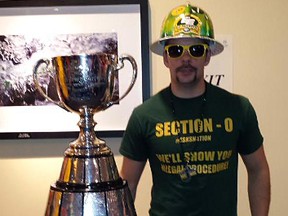 Matt Machado, co-founder of the Edmonton Eskimos official fan club, Section O, is in Vancouver to take in the 2014 Grey Cup festivities. PHOTO SUBMITTED