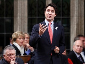 Liberal leader Justin Trudeau speaks during Question Period in the House of Commons on Parliament Hill in Ottawa November 26, 2014. (REUTERS/Chris Wattie)