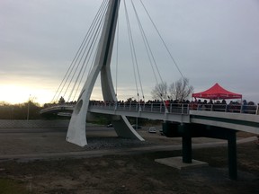 Hundreds of people came out Saturday for the opening of the Airport Parkway pedestrian bridge.
Danielle Bell/Ottawa Sun