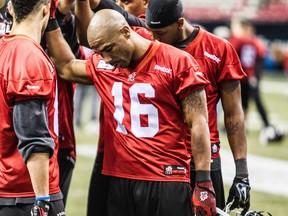 Calgary Stampeders #16 Marquay McDaniel during the team practice at the CFL's 102nd Grey Cup Festival in Vancouver, B.C. on Wednesday November 26, 2014. (Carmine Marinelli/QMI Agency)