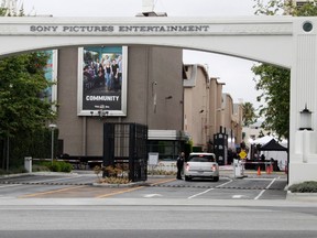 An entrance gate to Sony Pictures Entertainment at the Sony Pictures lot is pictured in Culver City, Calif., April 14, 2013. REUTERS/Fred Prouser