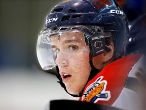 Hockey Canada is hoping Connor McDavid, who suffered a broken bone in his right hand during a fight in a game on Nov. 11, will be ready for the world junior championship in late December. (Craig Robertson/QMI Agency)