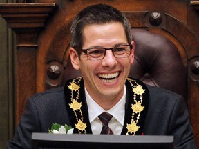 Mayor Brian Bowman's announcement that he's targeting political salaries and councillor ward allowances for cuts is a positive development, writes Tom Brodbeck. (Brian Donogh/Winnipeg Sun file photo)