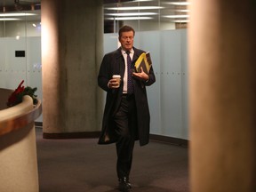 John Tory arrives at City Hall on his first day as Monday December 1, 2014. (Jack Boland/Toronto Sun)