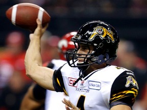Tiger-Cats quarterback Zack Collaros found his groove in the second half of the Grey Cup on Sunday. (Al Charest/QMI Agency)