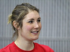 Canadian speedskater Anastasia Bucsis, who is gay, says hiding her identity takes a toll on her life. (Jim Wells/QMI Agency/Files)