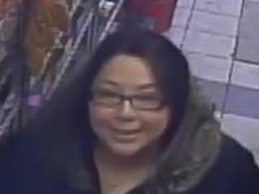 This woman was one of two wanted in connection with the investigation into the theft of more than 40 Canada Goose jackets from a Winnipeg store. (POLICE HANDOUT PHOTO)