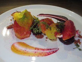 .The colourful beet texture.