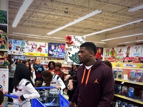 Houston Texans wide receiver Andre Johnson hosted his an annual charity toy shopping spree on Dec. 2, 2014.(Twitter photo)