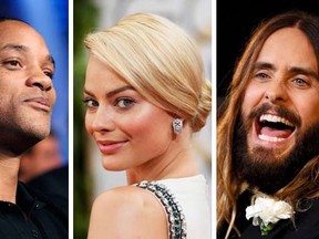 (L to R): Will Smith, Margot Robbie, and Jared Leto. 

(REUTERS)