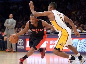 Raptors guard Kyle Lowry will have to assume more of a scoring role with teammate DeMar DeRozan out with a groin injury. (USA TODAY)