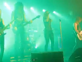 Delain during their show in Birmingham, England on November 26. (YouTube screengrab)