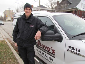 Jeremy Southgate, with Steve's Pest Management. The Chatham-based company is offering free bed bug treatment for three families in Sarnia-Lambton. (PAUL MORDEN, The Observer)