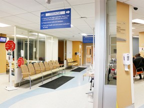 Before and after shots show some of the changes made to Bluewater Health's emergency department in Sarnia in the last year. Those changes are some of the results out of Bluewater Health's Performance and Transformation System. (Submitted photo)