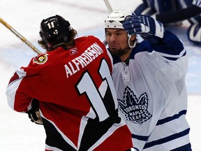 Former Maple Leafs forward Darcy Tucker says he appreciated Alfredsson’s competitiveness.OTTAWA SUN FILES