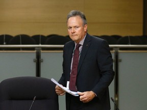 Bank of Canada Governor Stephen Poloz prepares to testify before the Senate banking committee in Ottawa Oct. 29, 2014. REUTERS/Chris Wattie