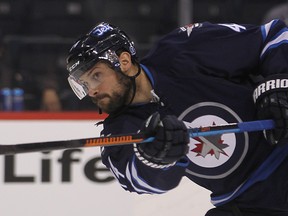 Winnipeg Jets defenceman Zach Bogosian will be out four to six weeks with a foot injury. (Brian Donogh/Winnipeg Sun file photo)