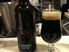 Unibroue’s newest offering, La Resolution.