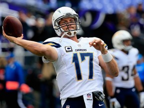Chargers quarterback Philip Rivers has shown a penchant for stepping up in December. With an 8-4 record and several teams closing in, Rivers will need to be at his best, including on Sunday when he goes up against Bill Belichick and the Patriots. (AFP/PHOTO)