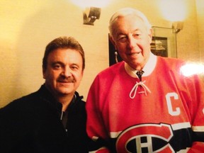 Dodgers exec and Chicago native Ned Colletti poses for a photo with the late Jean Beliveau. (Photo courtesy of Ned Colletti)