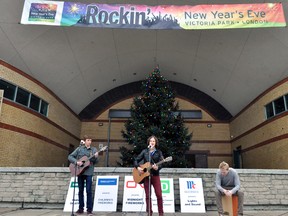 Local band Hangar 18 performs at the Victoria Park band shell in London Ont. Dec. 5, 2014. Hangar 18 will be part of the entertainment lineup at Rockin’ New Year’s Eve Dec. 31, opening for headliners Platinum Blonde. CHRIS MONTANINI\LONDONER\QMI AGENCY