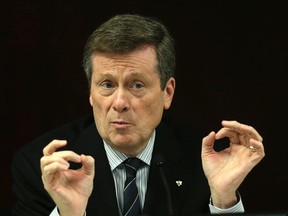 Mayor John Tory is pictured at Friday's executive committee meeting. (CRAIG ROBERTSON, Toronto Sun)