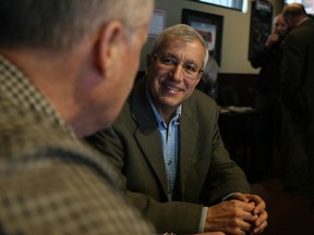 Provincial Conservative party leadership hopeful Vic Fedeli speaks to party members and supporters at a "roundtable discussion" Saturday, Dec. 6, 2014 at Don Cherry's bar in Kanata.
DOUG HEMPSTEAD/Ottawa Sun/QMI AGENCY