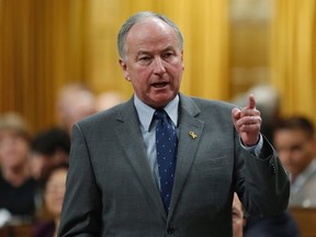 Canada's Defence Minister Rob Nicholson speaks during Question Period in the House of Commons on Parliament Hill in Ottawa November 27, 2014. REUTERS/Chris Wattie