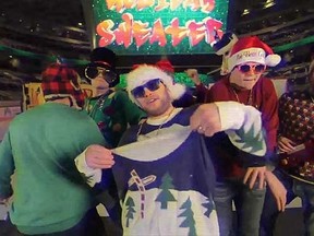 The San Jose Sharks are trying to make Christmas 'cool' in California this winter. (YouTube screengrab)