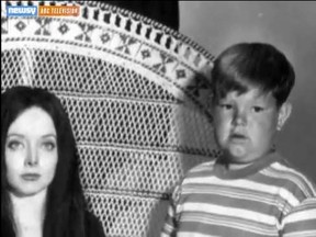 Ken Weatherwax as Pugsley Addams in the 1960s TV show The Addams Family.